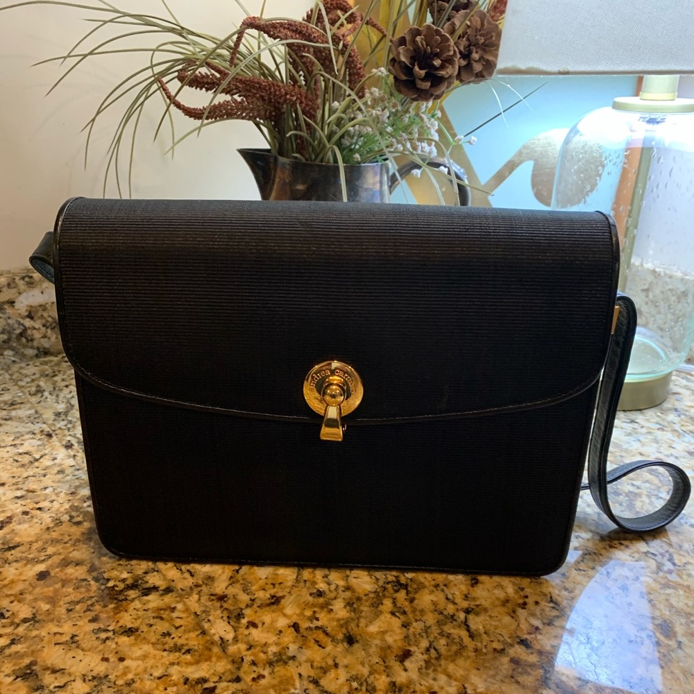 Vintage andrea carrano black purse